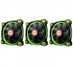 Thermaltake Riing 12 LED Green 3-Fan Pack, Gehäuselüfter