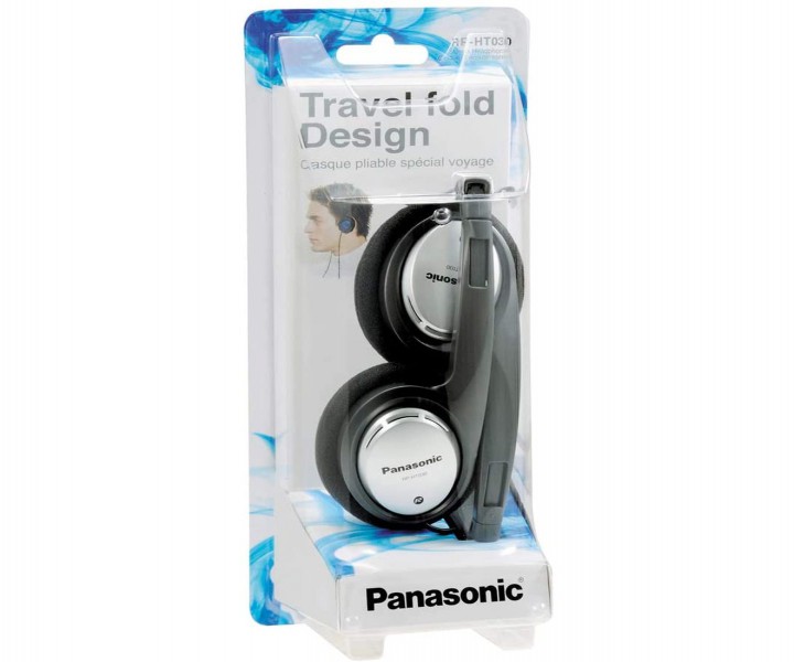 Silber Panasonic RP-HT030 On Ear Kopfhörer On Ear Leichtbügel Schwarz 