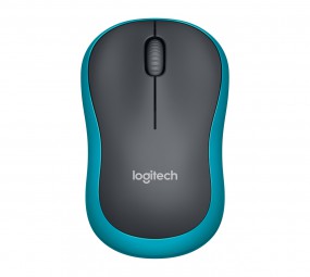 Logitech Wireless Mouse M185, Maus (schwarz/blau)