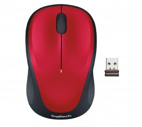 Logitech M235 Wireless, Maus (rot/schwarz)