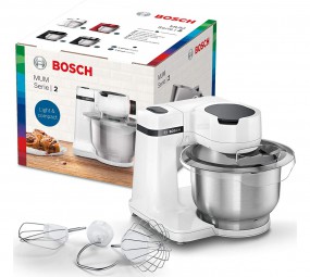 Bosch MUMS2EW00 weiß, Küchenmaschine mit Zubehör (700 W)