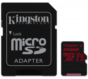 Kingston Canvas React 256 GB microSDXC inkl. SD-Adapter, Speicherkarte